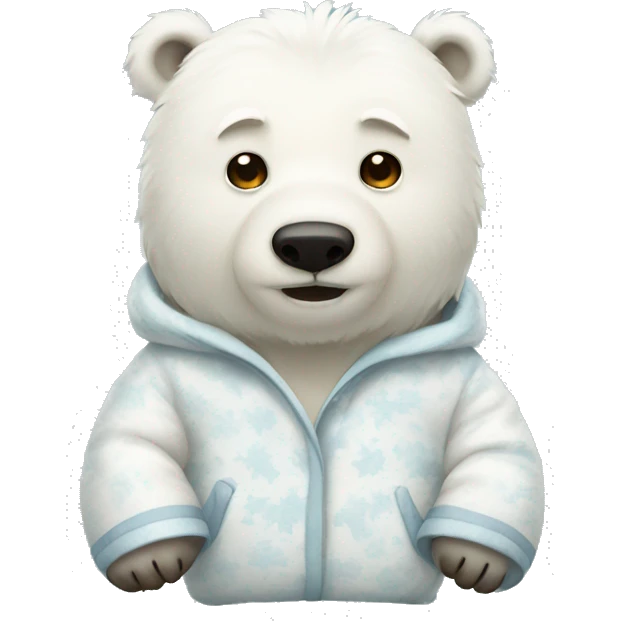 Polar bear  wearing pajamas emoji