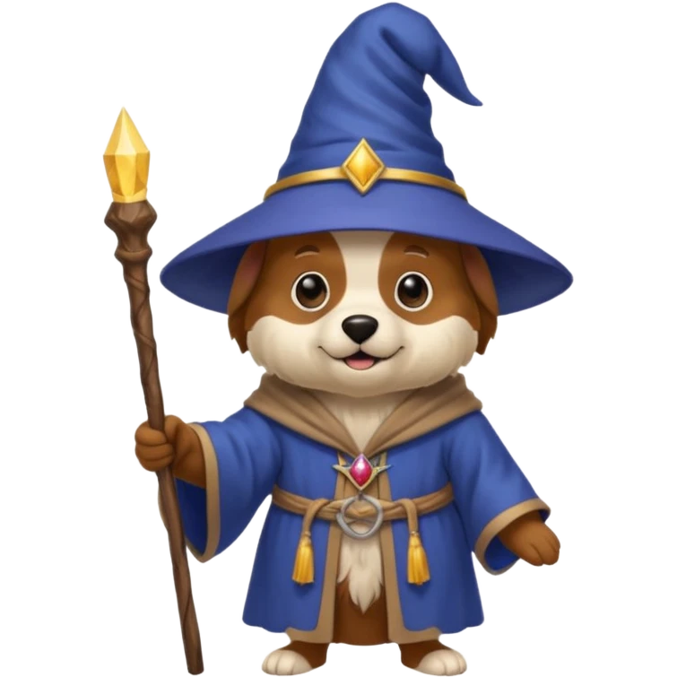 Dog wizard emoji