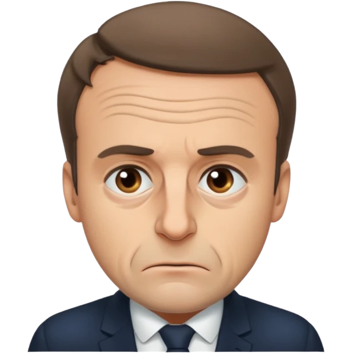 Macron, malade emoji