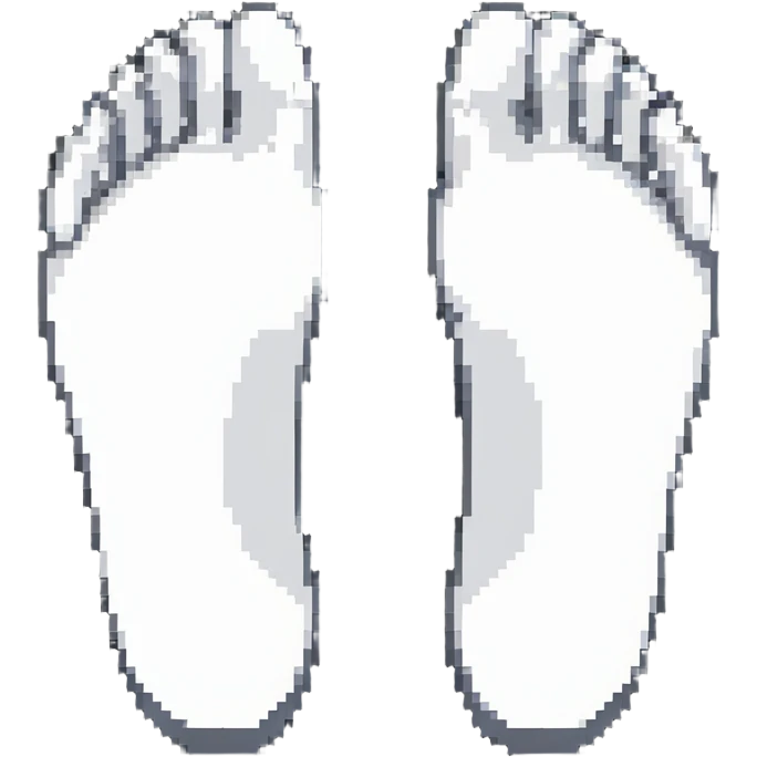 realistic foot soles with white sap coating emoji