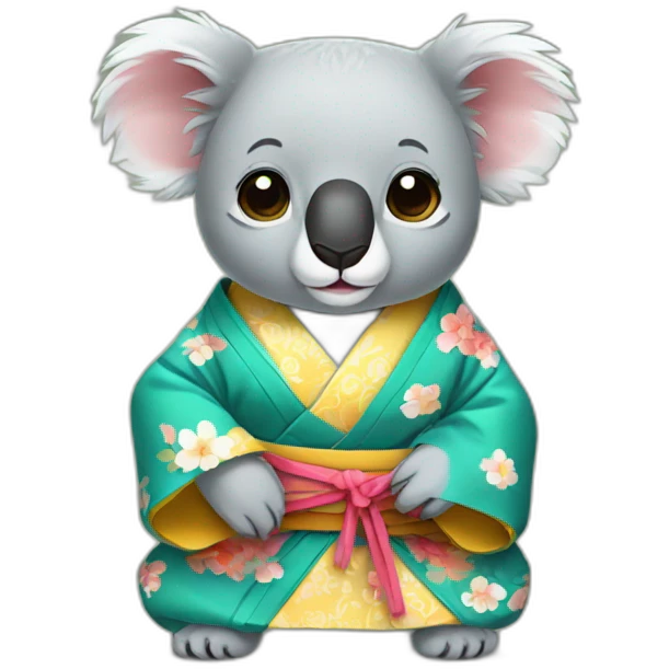 A koala wearing a kimono emoji