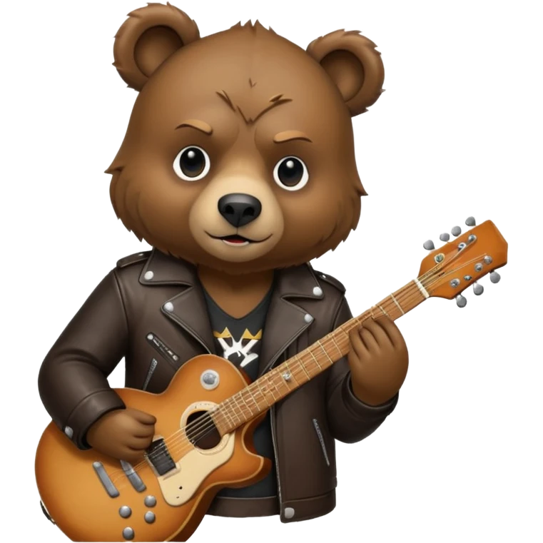 Bear potrait rockstar  emoji