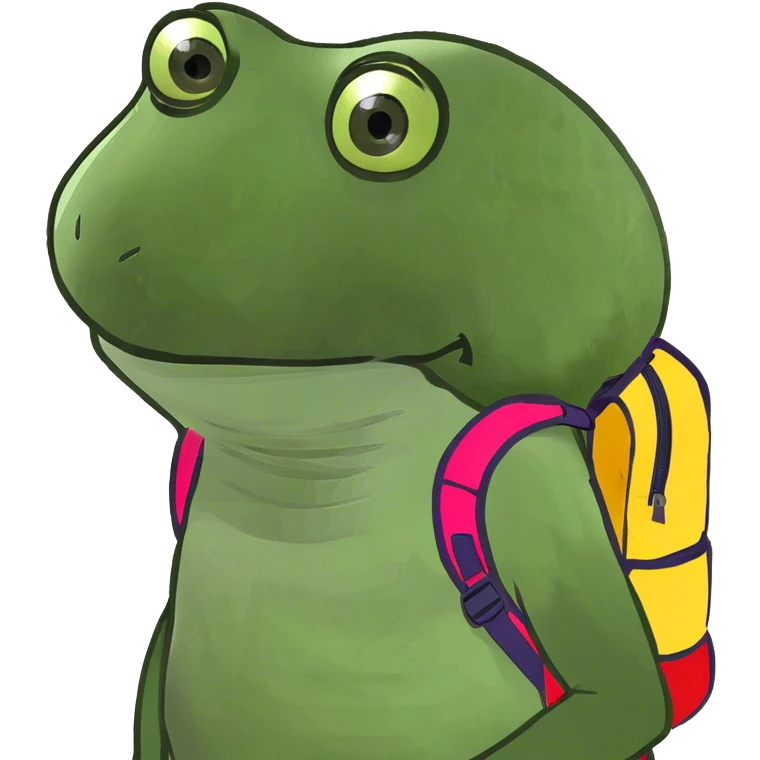 bufo wearing a backpack emoji