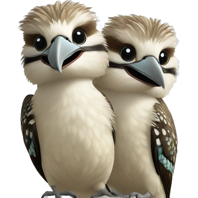 two kookaburras side by side emoji