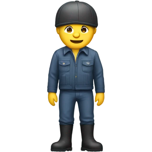 Man with rubber boot on his head  emoji