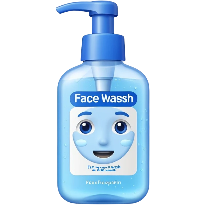 nettoyant visage avec ecriture "nettoyant visage" emoji