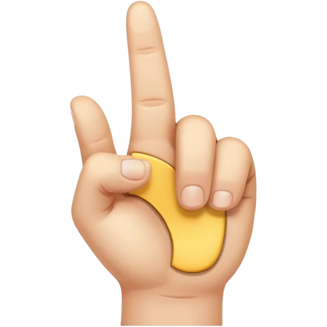 
Hand with Index Finger and Thumb Crossed emoji