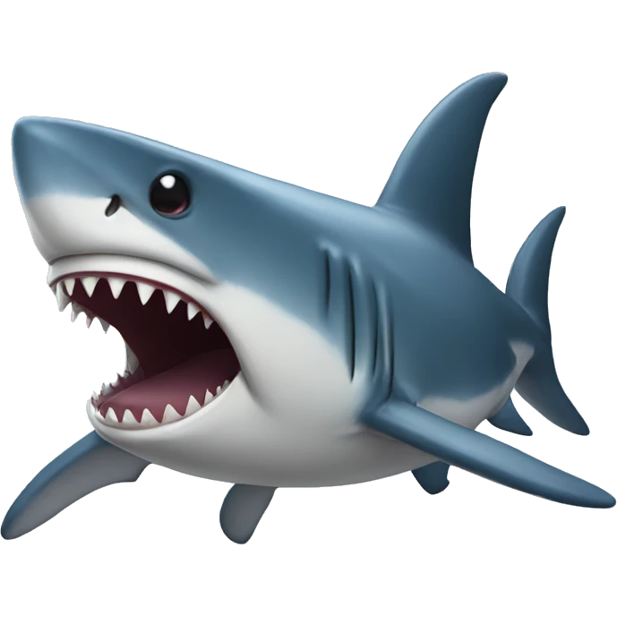 weird shark emoji