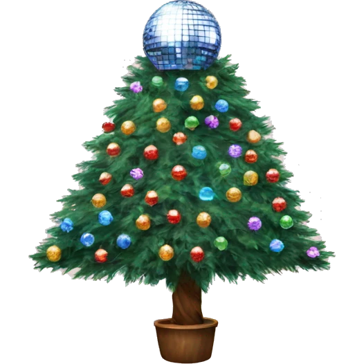 disco ball christmas tree  emoji