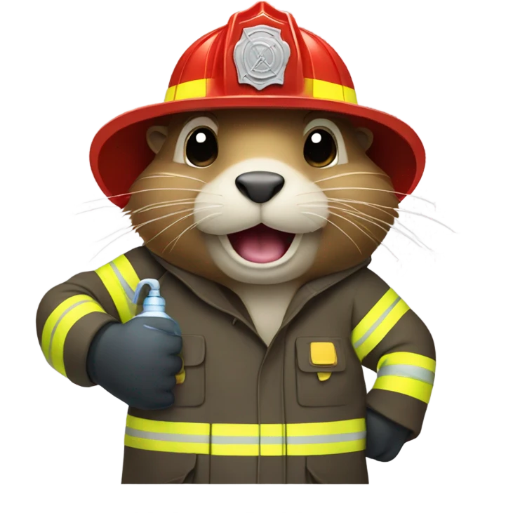 Beaver firefighter emoji
