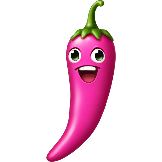  pink chili pepper  with words hot n' spicy emoji