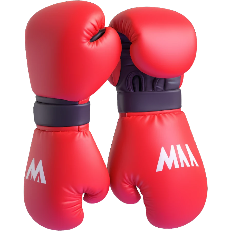 A pair of boxing gloves padded and rounded emoji