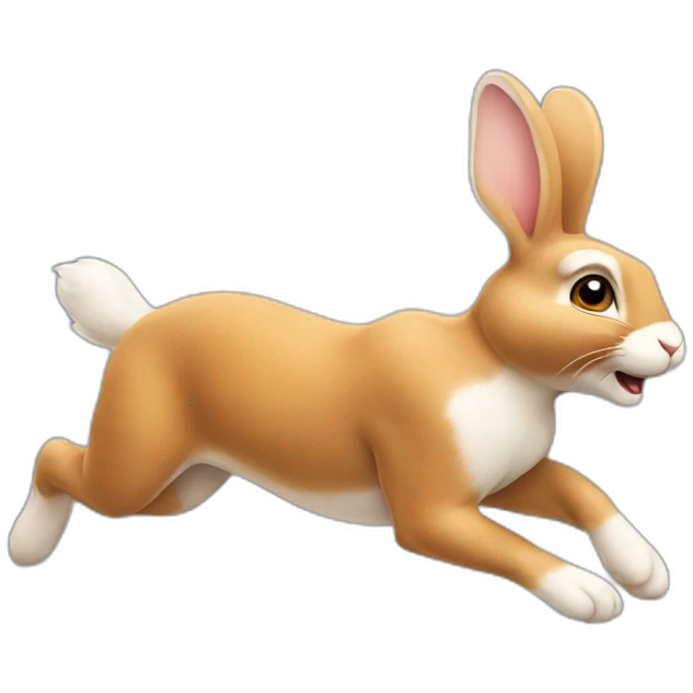 Rabbit running fast emoji