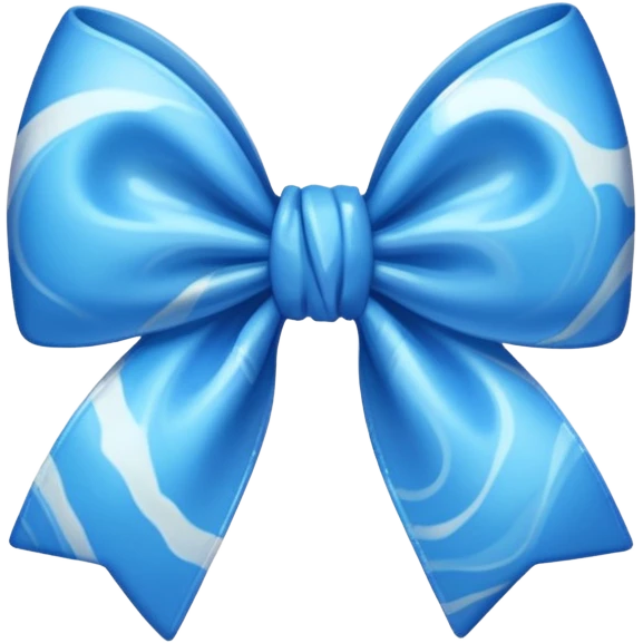 marble blue bow emoji