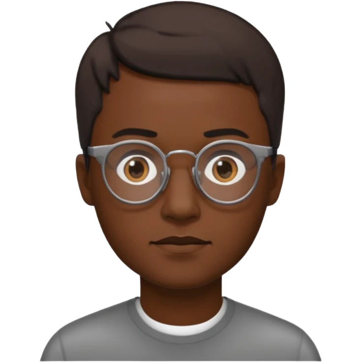 zumbi masculino, óculos fino, cabelo baixo emoji