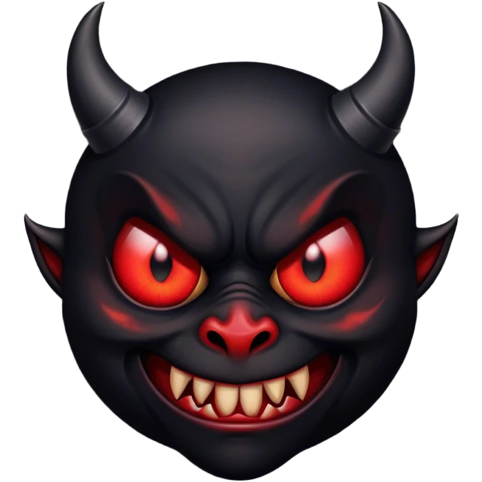  black davil face emoji