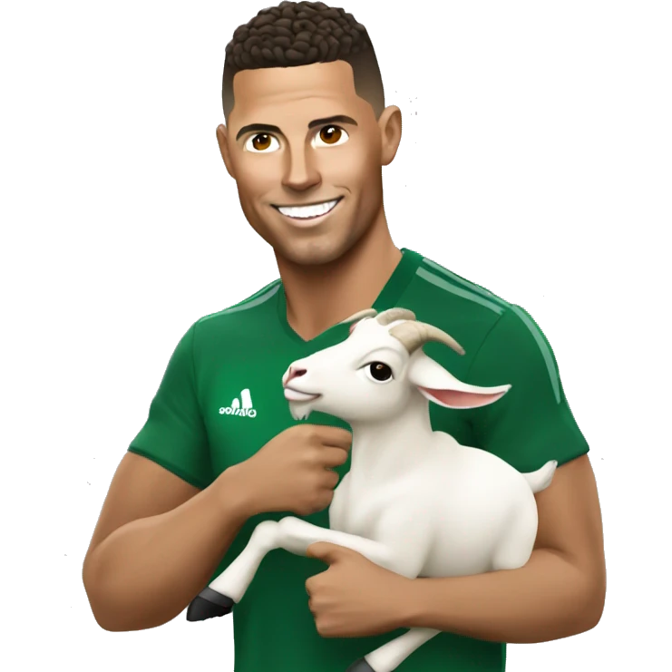 Ronaldo with goat emoji