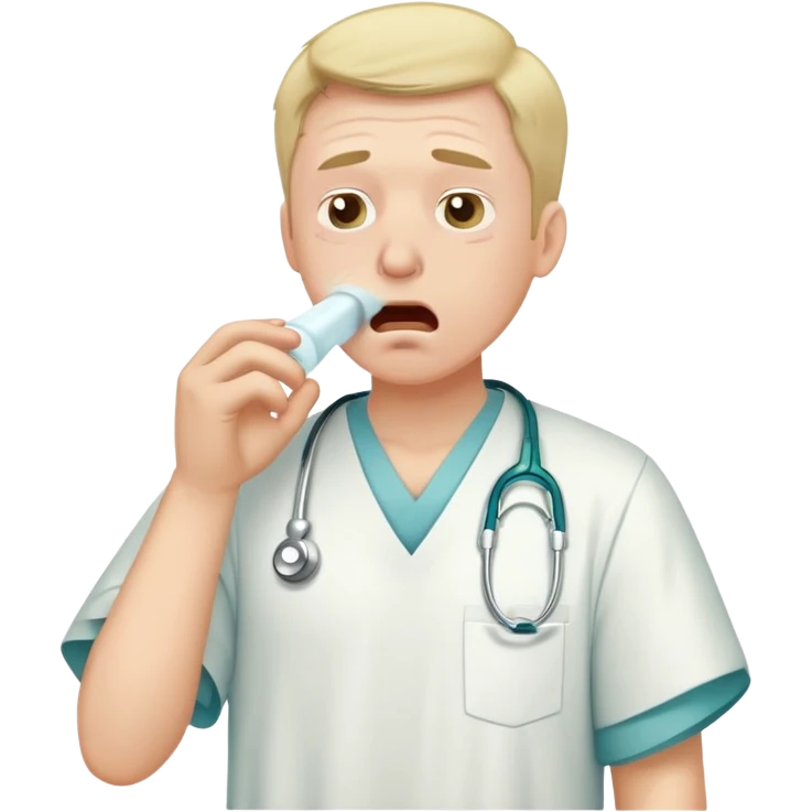 Sick white guy emoji