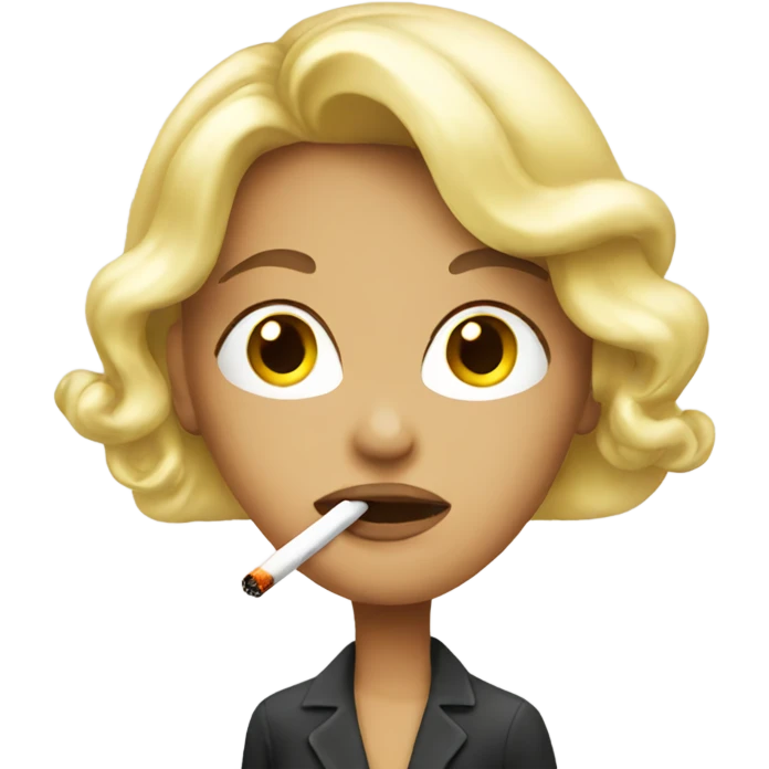 Blonde smoking  emoji