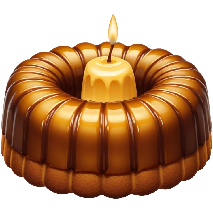 Cinematic rich cannelé, dark caramelized crust with a soft, custard-like interior, glossy finish, warm golden hues, elegant and indulgent. emoji