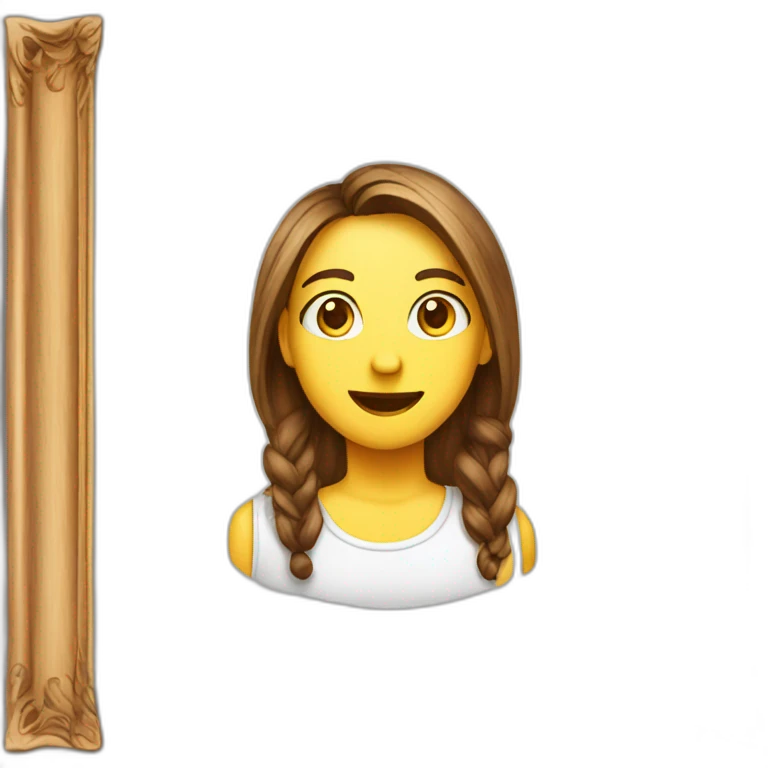 A wooden frame of picture emoji