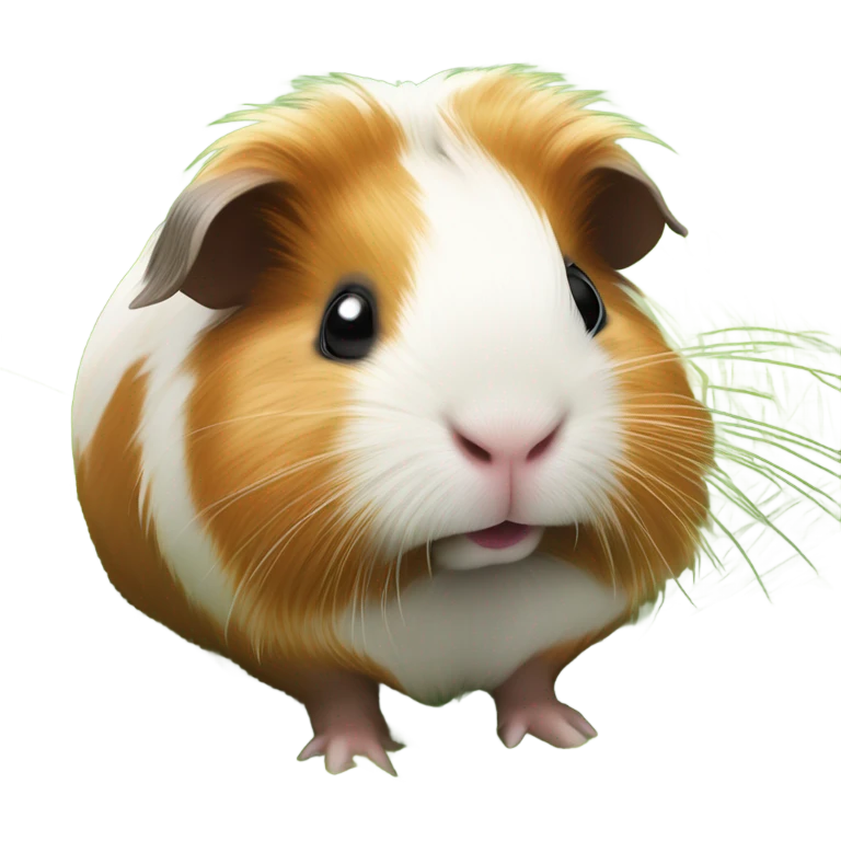 guinea pig with grass emoji