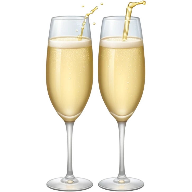 2 glasses of white champagne   emoji