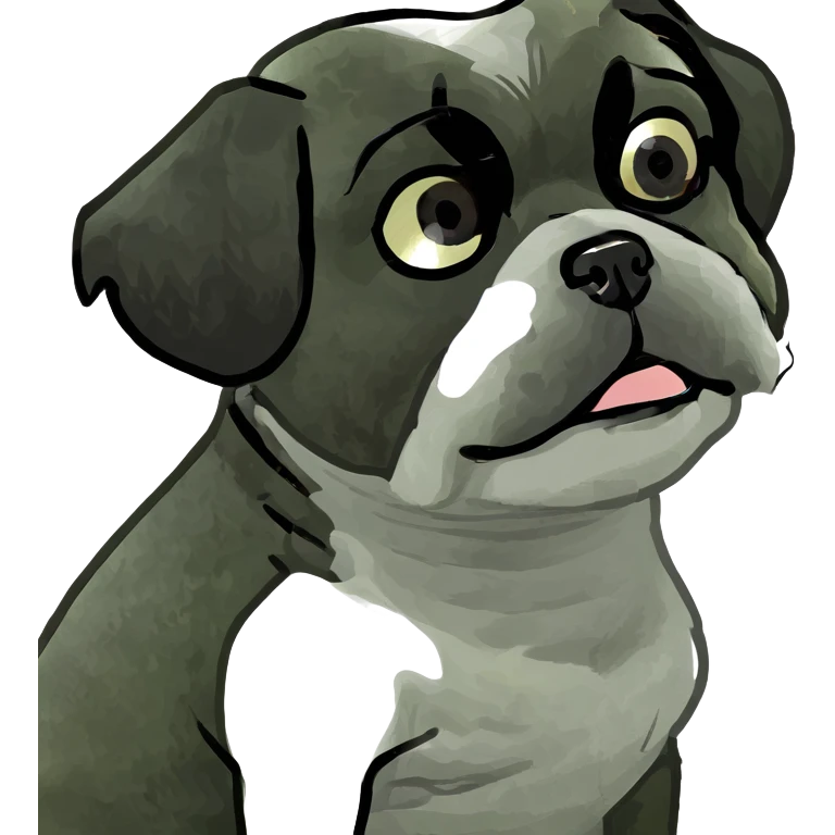 Shih Tzu black emoji