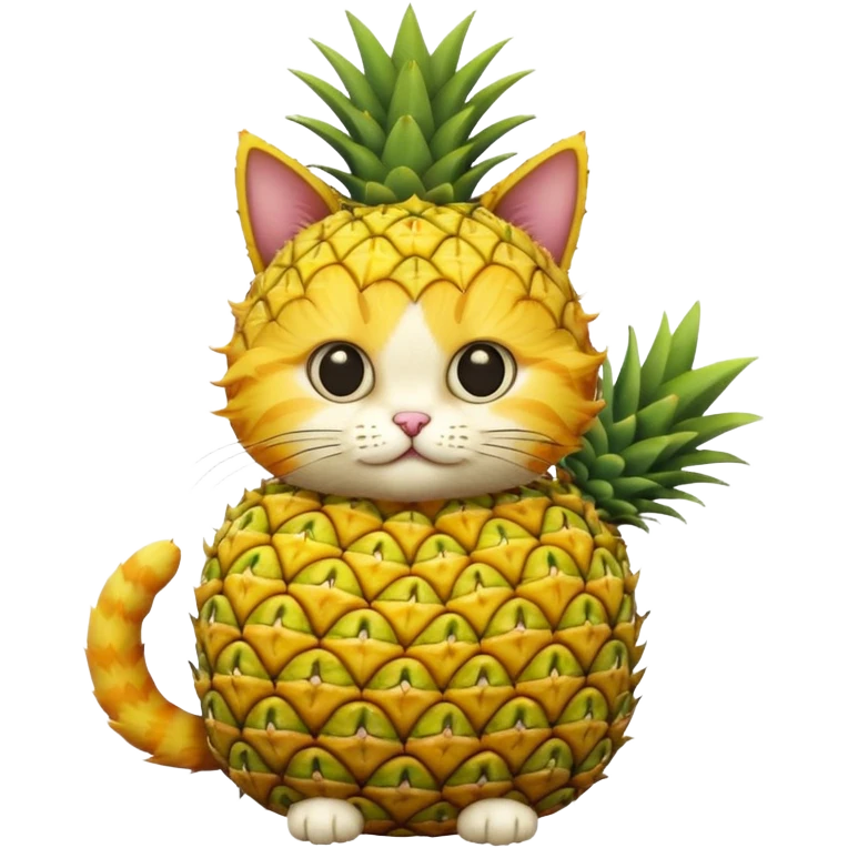 pineapple holding cat emoji