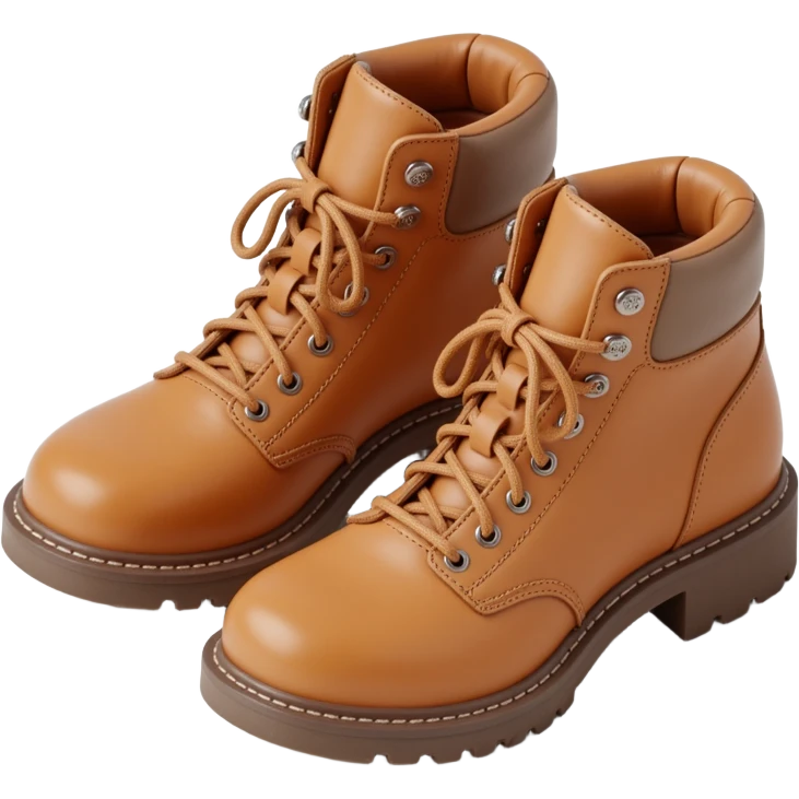 tan hiking boots emoji