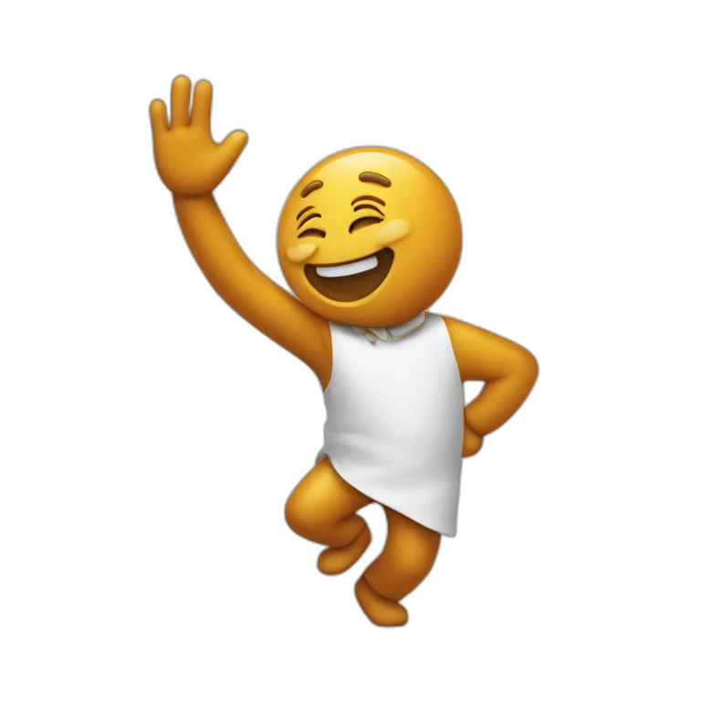 un roux qui fait un dab emoji