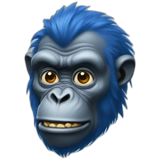blue ape emoji