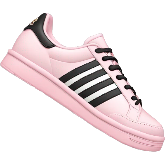 Black and pastel pink adidas shoe emoji
