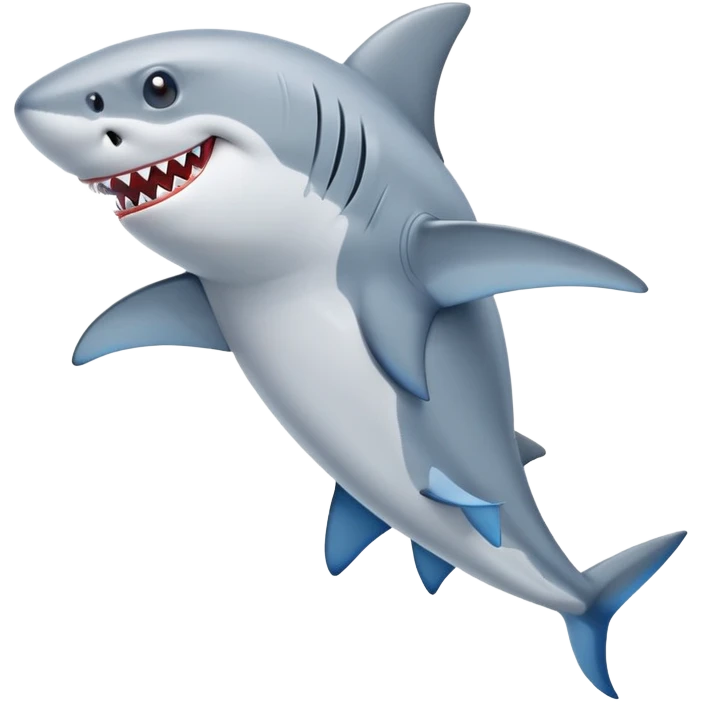 Dancing shark wearing blue shoes emoji