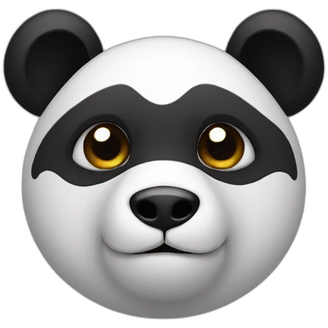 Panda without eyes and scar emoji
