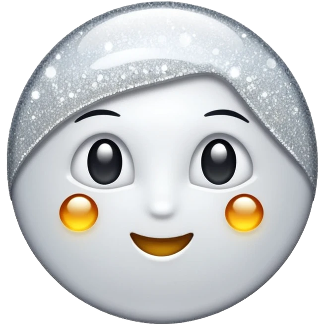 white glory glitter emoji
