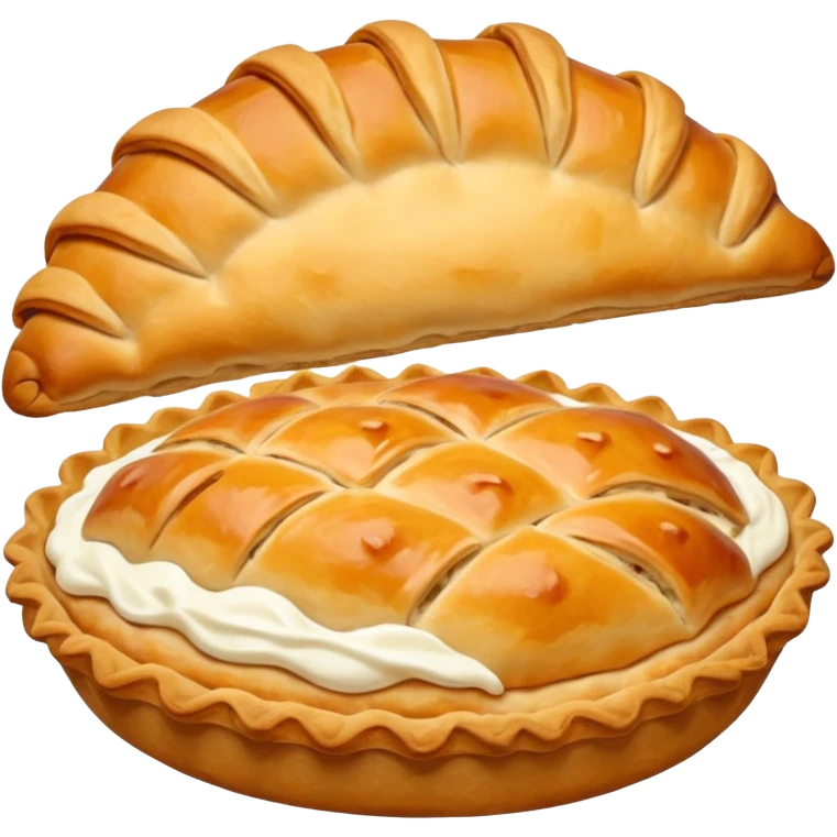 Karelian pasty with cream on top r emoji