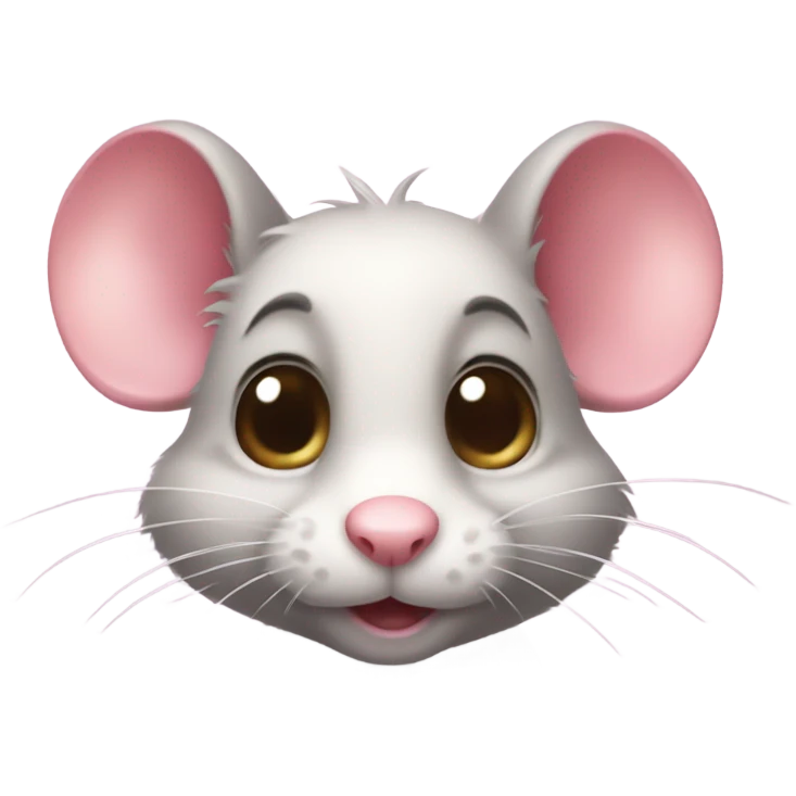This cute-mouse satisfied emoji