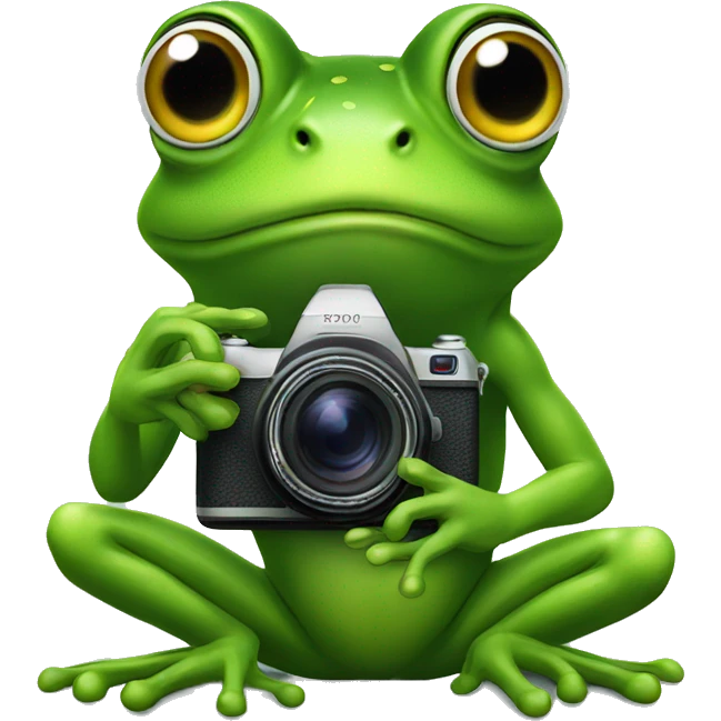frog with camera emoji