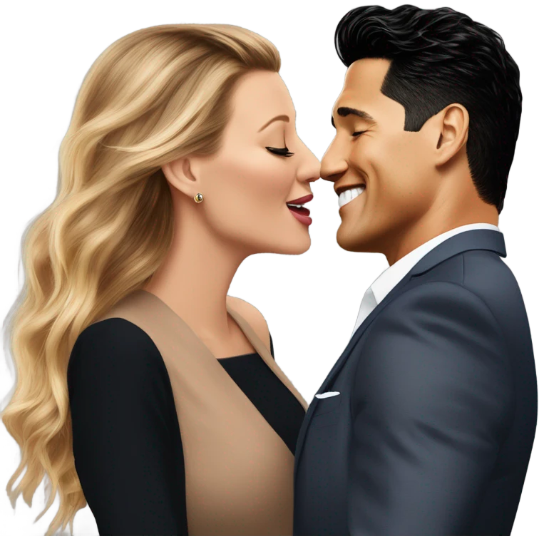 Mario Lopez kissing Blake lively emoji