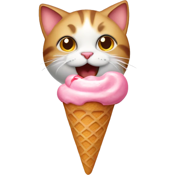 Cat with icecream emoji