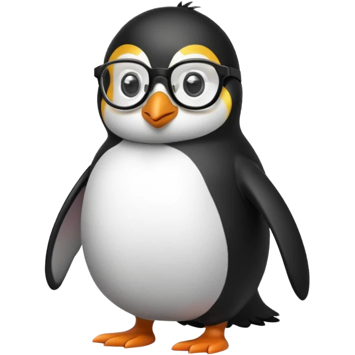 пінгвін в окулярах emoji