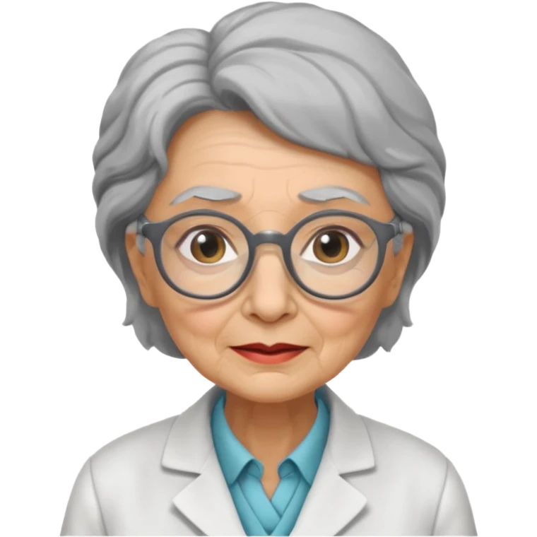 scientist professor old woman emoji