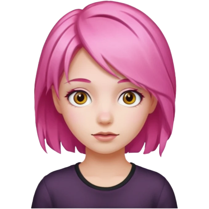 Pink hair girl emoji