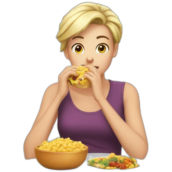 kasia-eating-alone emoji