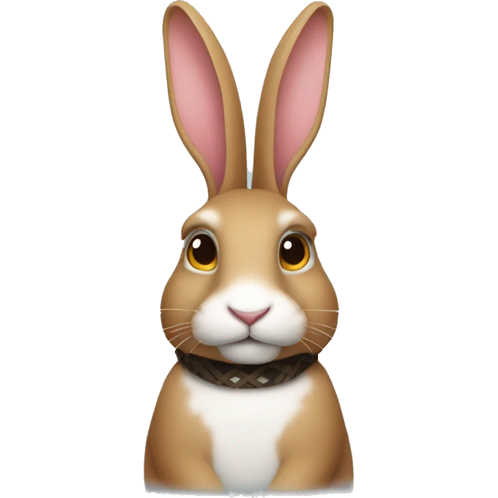 Rabbit with bandes neck emoji