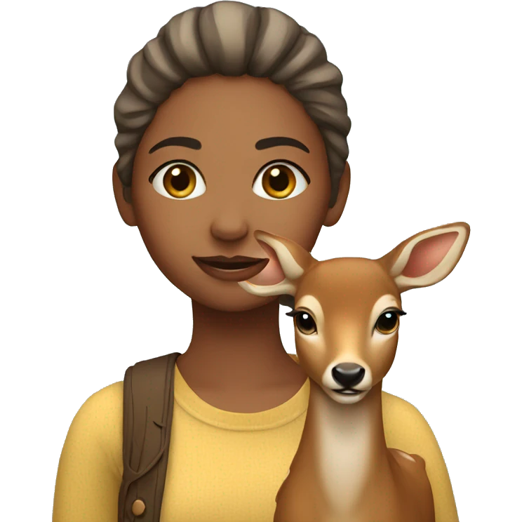Girl with a deer  emoji