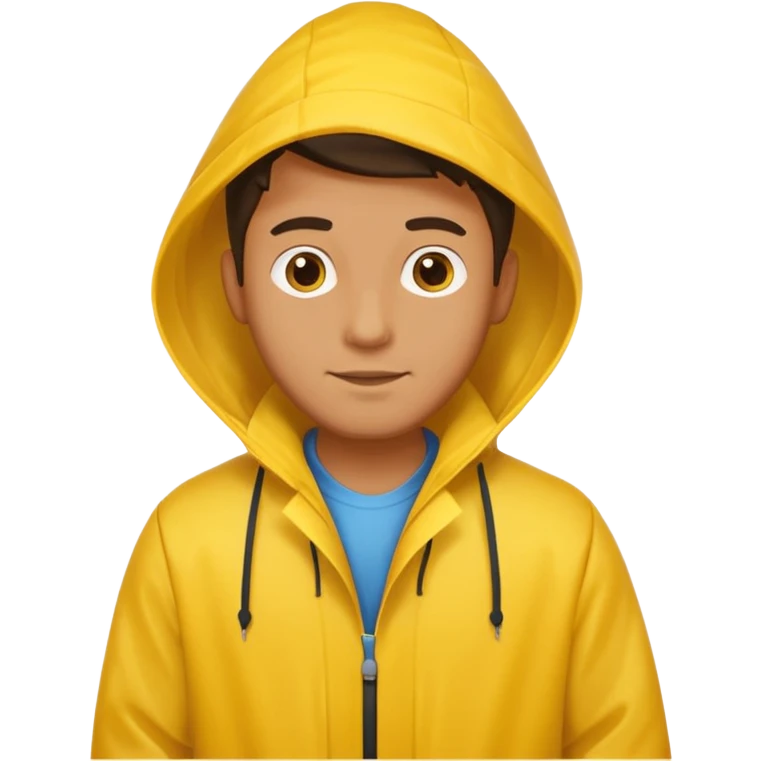 Make a man with a sou’wester, the cap that you use when it rains, and make it yellow and quite big emoji