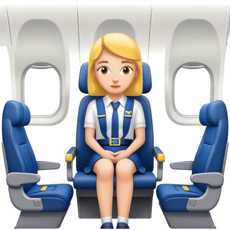 person sitting in a Ryanair Airplane seat emoji