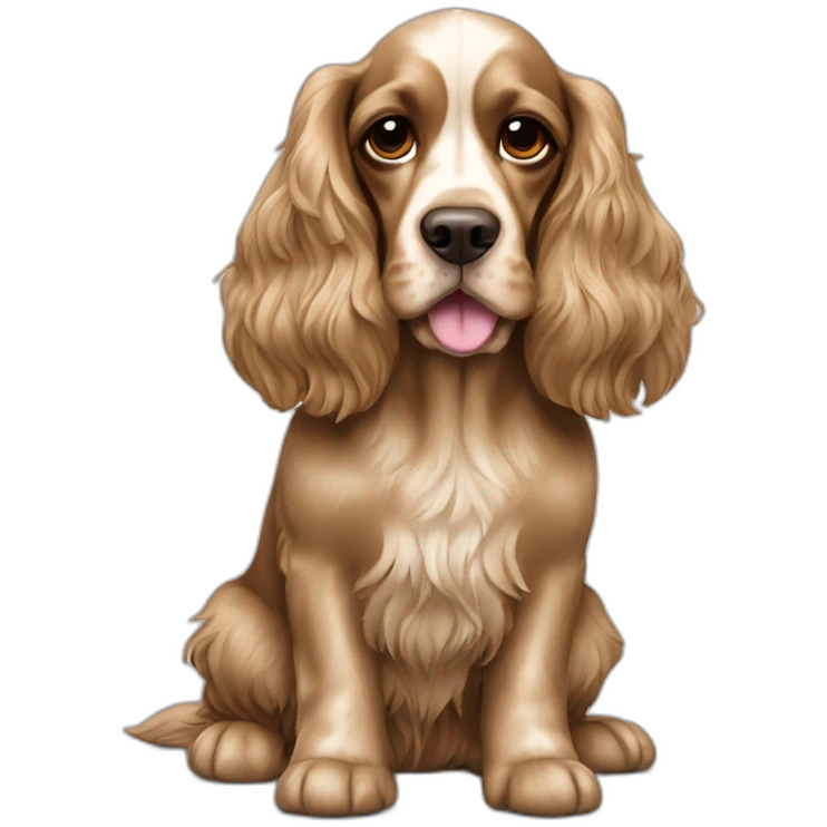 english cocker spaniel elegant emoji